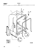 TUB Diagram and Parts List for FDB736GFR4  Frigidaire Dishwasher