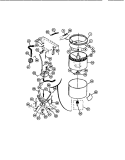 WASHER TUB, SUBTOP, WATER VALVE AND Diagram and Parts List for LCE441LW2  Frigidaire Washer