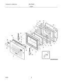 DOOR Diagram and Parts List for EW27EW55GB3  Electrolux Wall Oven