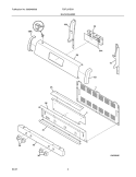 BACKGUARD Diagram and Parts List for FGFL67DCK  Frigidaire Range
