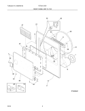 FRONT PANEL / LINT FILTER Diagram and Parts List for FGR231CAS4  Frigidaire Dryer