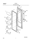 REFRIGERATOR DOOR Diagram and Parts List for FRS23W3AW9  Frigidaire Refrigerator