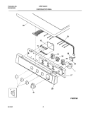 CONTROL PANEL Diagram and Parts List for CREF342AS1  Frigidaire Dryer