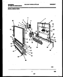 DOOR PARTS Diagram and Parts List for MDR231RBR0  Frigidaire Dishwasher