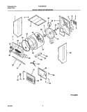 DRY CAB, DRM, HTR Diagram and Parts List for FLSG60RGS1  Frigidaire Washer Dryer Combo