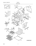 UPPER OVEN Diagram and Parts List for FEB30T5DBC  Frigidaire Wall Oven