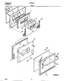 DOOR Diagram and Parts List for FEB500CESB  Frigidaire Wall Oven