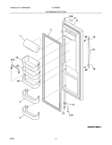 REFRIGERATOR DOOR Diagram and Parts List for PLHS69EESS7  Frigidaire Refrigerator