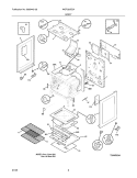 BODY Diagram and Parts List for WGF350ESA  Westinghouse Range