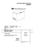 COVER Diagram and Parts List for WFC07M3HW1  Westinghouse Freezer