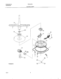 MOTOR & PUMP Diagram and Parts List for FDB125RHB2  Frigidaire Dishwasher