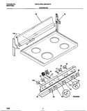 BACKGUARD Diagram and Parts List for MEF301PBDF  Frigidaire Range