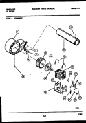 BLOWER AND DRIVE PARTS Diagram and Parts List for DG5800RW1  Frigidaire Dryer