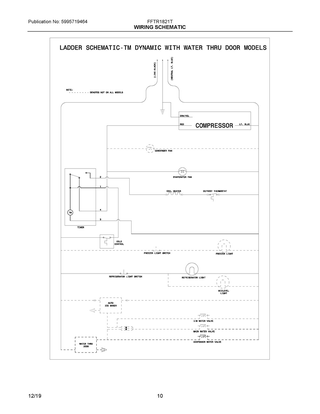 Wiring Schematic Diagram and Parts List for FFTR1821TD6  Frigidaire Refrigerator