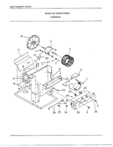 Room Air Conditioner Page 3 Diagram and Parts List for 5057B  Frigidaire Air Conditioner