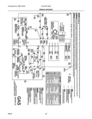 Wiring Diagram Diagram and Parts List for FFLG3911QW2  Frigidaire Washer Dryer Combo