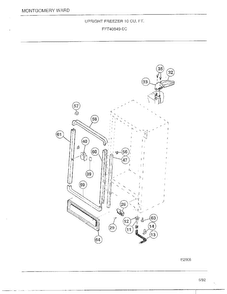 Upright Freezer 10 Cubic Feet Page 3 Diagram and Parts List for 40849-0C  Frigidaire Freezer