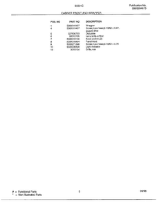 Cabinet Front And Wrapper Page 2 Diagram and Parts List for 93301C  Frigidaire Dehumidifier
