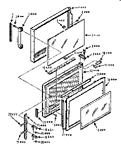 Door Parts Diagram and Parts List for 5648755380  Kenmore Microwave