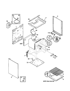 Body Diagram and Parts List for FGF316WGSG  Frigidaire Range