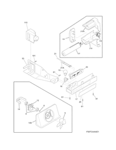 Controls Diagram and Parts List for FFHS2311PF1  Frigidaire Refrigerator