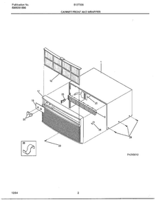 Cabinet Front And Wrapper Diagram and Parts List for 5137006A  Frigidaire Air Conditioner
