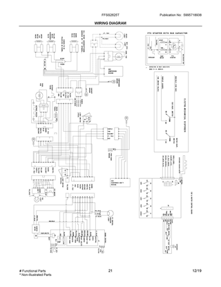 Wiring Diagram Diagram and Parts List for FFSS2625TP3  Frigidaire Refrigerator