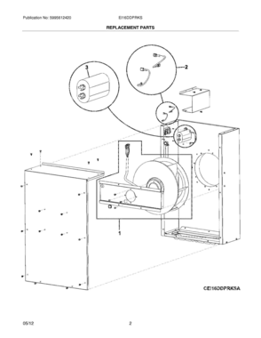 03 - REPLACEMENT PARTS Diagram and Parts List for EI16DDPRKS  Frigidaire Range Hood