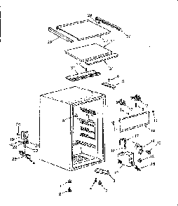 Cabinet Diagram and Parts List for 5648966020  Kenmore Refrigerator