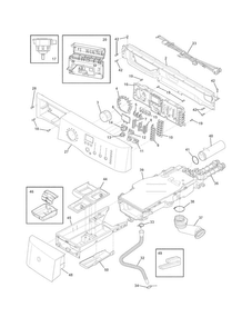Control Panel Diagram and Parts List for EIFLS60LSS0  Electrolux Washer