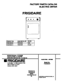 COVER Diagram and Parts List for FDE648GHT0  Frigidaire Dryer