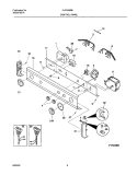 CONTROL PANEL Diagram and Parts List for FLXG52RBS9  Frigidaire Washer Dryer Combo