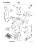 BODY Diagram and Parts List for FGF364KSA  Frigidaire Range