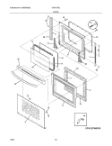 DOOR Diagram and Parts List for CFEF372EB5  Frigidaire Range