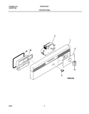 CONTROL PANEL Diagram and Parts List for FDB101SAW1  Frigidaire Dishwasher