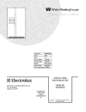 COVER Diagram and Parts List for WRS6R3EW0  Westinghouse Refrigerator