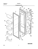 REFRIGERATOR DOOR Diagram and Parts List for FRS26HF5AQ2  Frigidaire Refrigerator