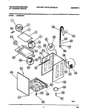 CABINET AND BASE Diagram and Parts List for LE400MXW3  Frigidaire Washer Dryer Combo