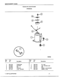 Room Air Conditioner Page 4 Diagram and Parts List for 5629A  Frigidaire Air Conditioner