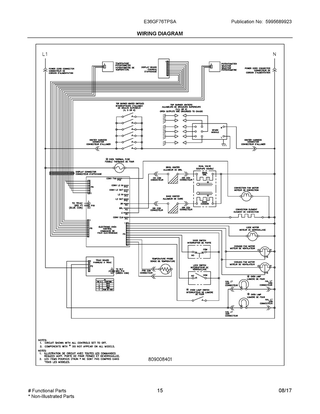 Wiring Diagram Diagram and Parts List for E36GF76TPSA  Frigidaire Range