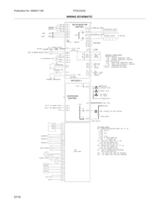 Wiring Schematic Diagram and Parts List for FFSC2323LSCA  Frigidaire Refrigerator