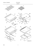 SHELVES Diagram and Parts List for FRT18KG4CW2  Frigidaire Refrigerator