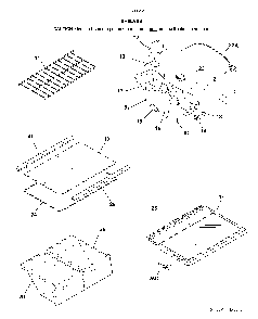 Shelves Diagram and Parts List for 2536050961A  Kenmore Refrigerator