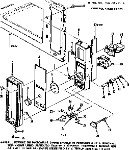 Control Panel Parts Diagram and Parts List for 5649927910  Kenmore Microwave