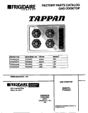 COVER Diagram and Parts List for TPC3X3XCDA  Tappan Cooktop