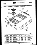 COOKTOP PARTS Diagram and Parts List for 72-3989-00-04  Tappan Range
