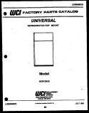 COVER Diagram and Parts List for GCD12HJ0  Frigidaire Refrigerator