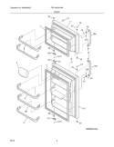 DOOR Diagram and Parts List for FRT18KG4CW2  Frigidaire Refrigerator