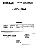 COVER Diagram and Parts List for MRT16PNED0  Frigidaire Refrigerator