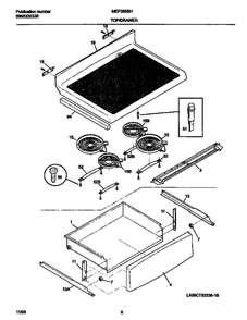 Frigidaire Mef365bhd5 4 Diagram and Parts List for MEF365BHD5 V1 Frigidaire Range